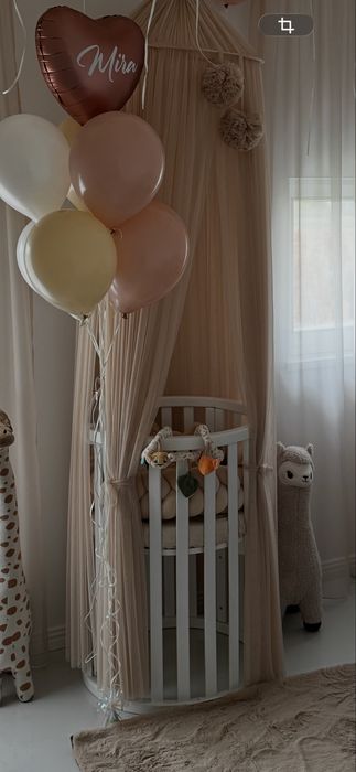 Pătuț oval bebeluș