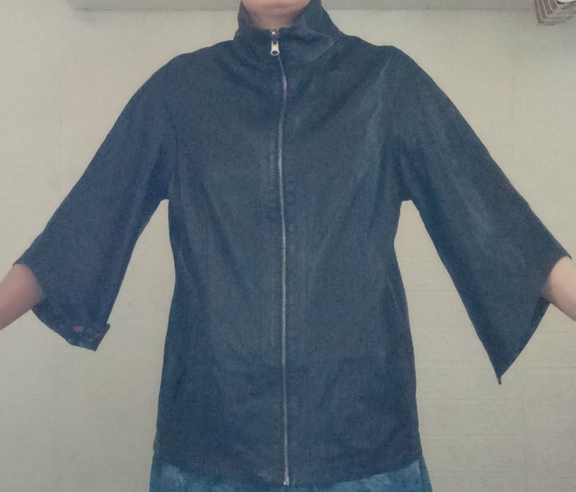 Замшевая куртка оверсайз