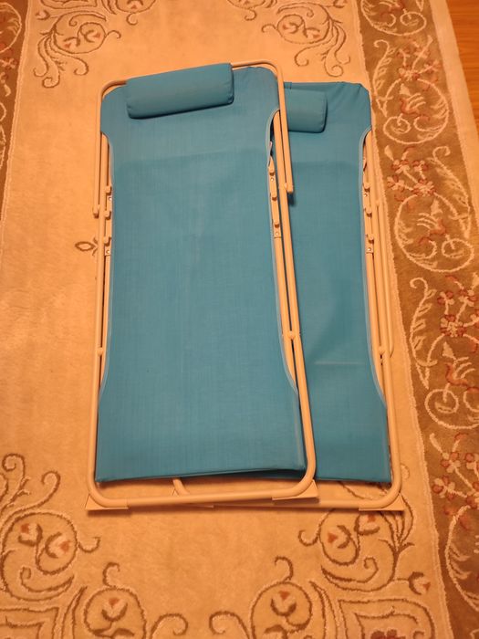 2 Șezlong plajă pliabil