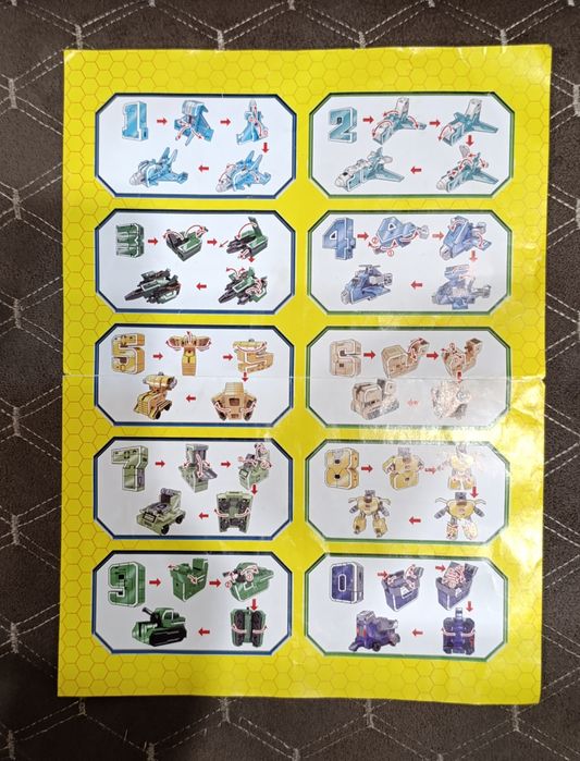 Трансформеры цифры в чемодане