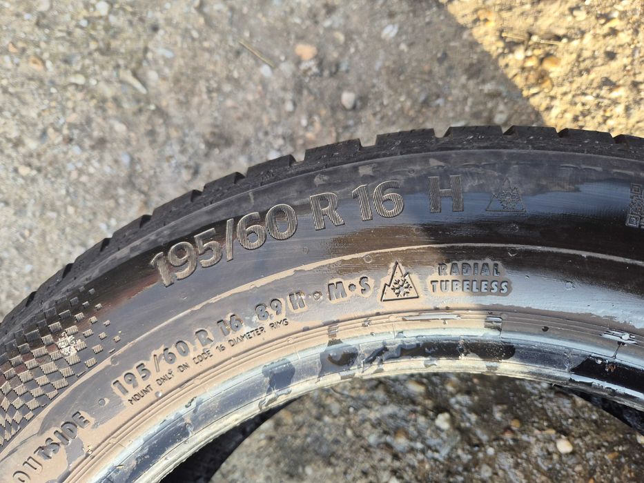 2 Anvelope de IARNA - 195/60/16 - Continental - APP NOI DOT 2022