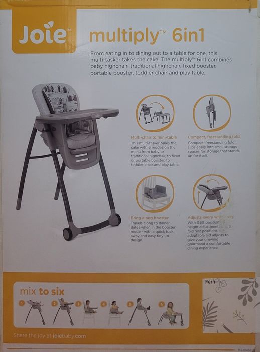 Продаётся детский стульчик Joie multiply 6in1