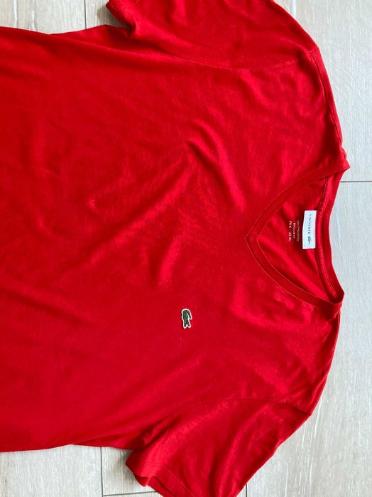 Lacoste Pima Cotton мъжка червена тениска размер XL