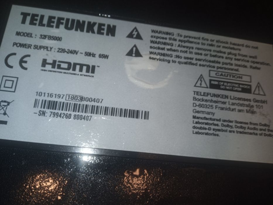 Telefunken 32LV5000,32FA6000