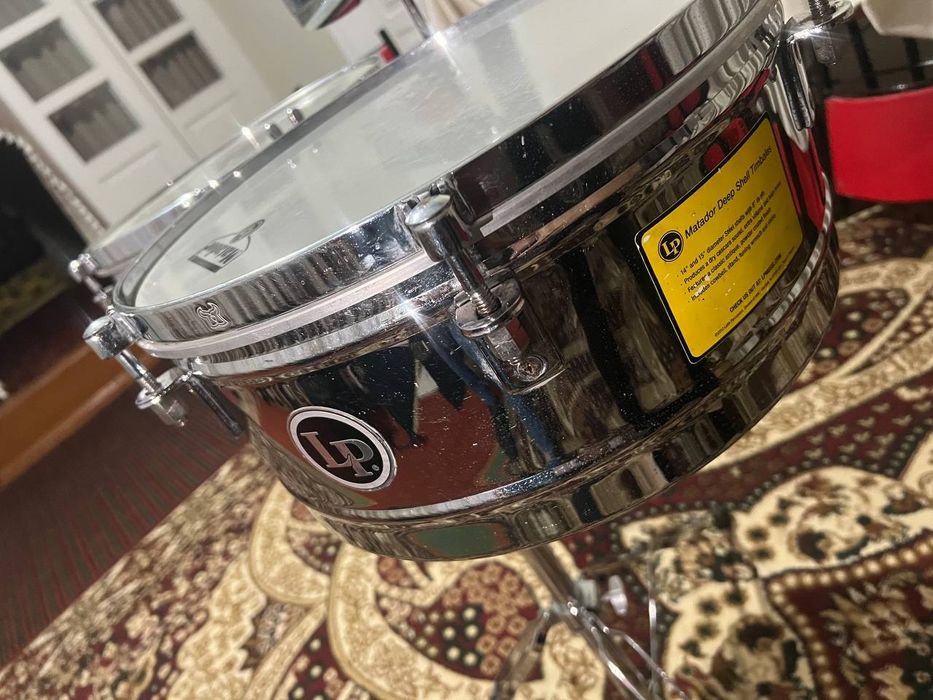 LP Matador Timbal 14” va 15” + Stand + Cowbell – 1 yil ishlatilgan,