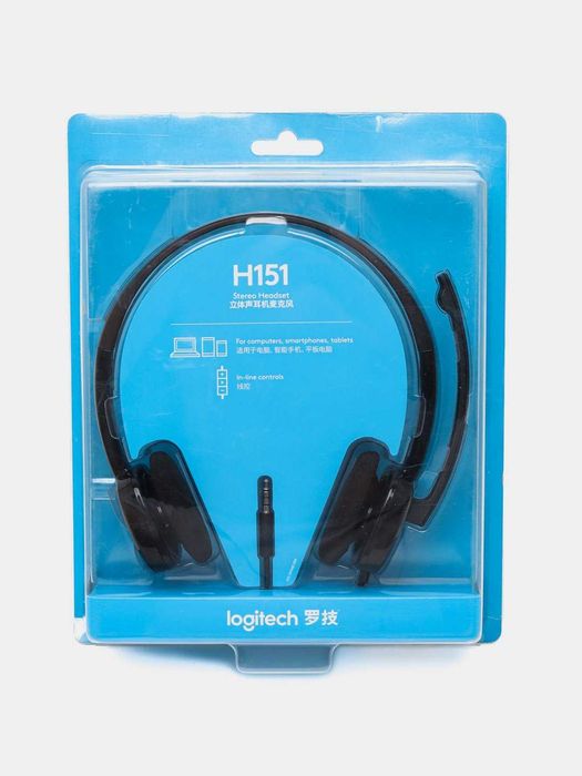 Наушники Logitech h151 гарнитура для компьютера наушники