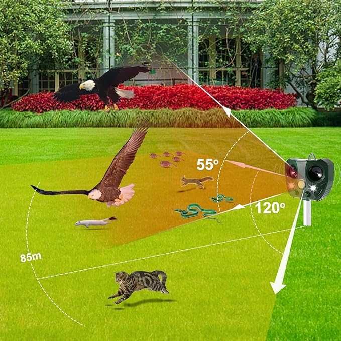 Ультразвуковой отпугиватель птиц, животных на солнечных батареях