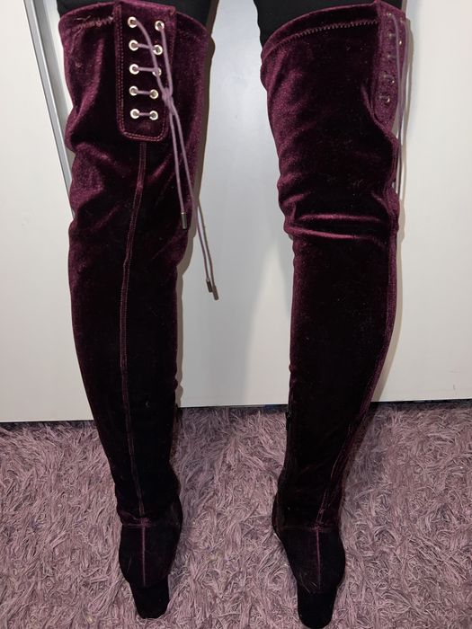 Ботуши над коляно (чизми ) с токчета НОВИ