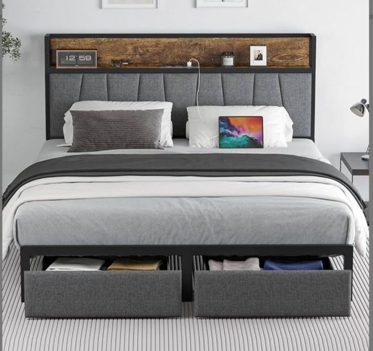 Двуспальная кровать Loft krovat темир крават metal kalavat Лофт