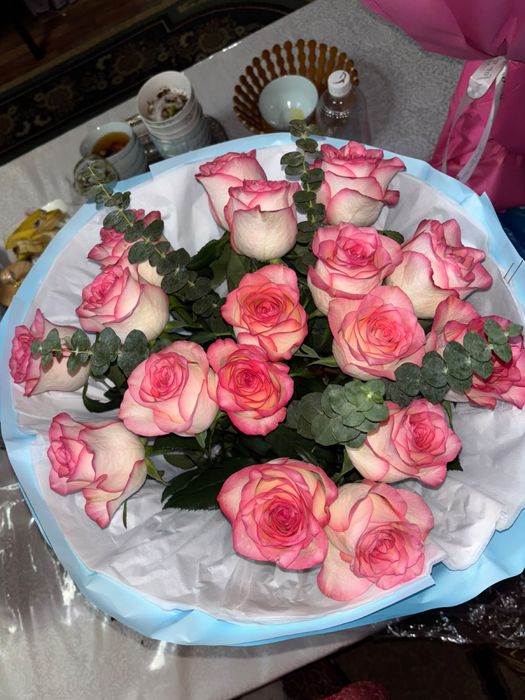 Свежый роза 15 штк, 25 штк