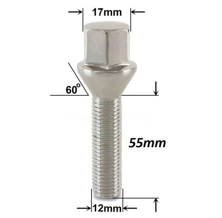 Болт за джанти тип конус 12мм x 1.50мм