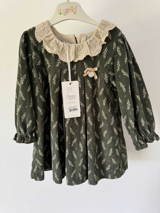 Rochita de catifea Monna Rosa 86/92 cm - 18/24 luni