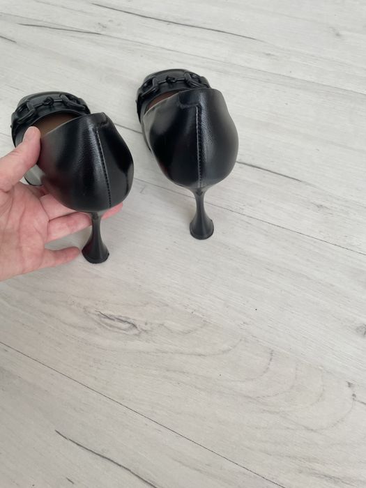 Туфли черные кожаные