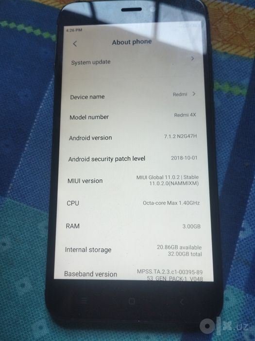Продам  Redmi 4X
Б/у, в рабочем состоянии.
Память: 3 ГБ о
