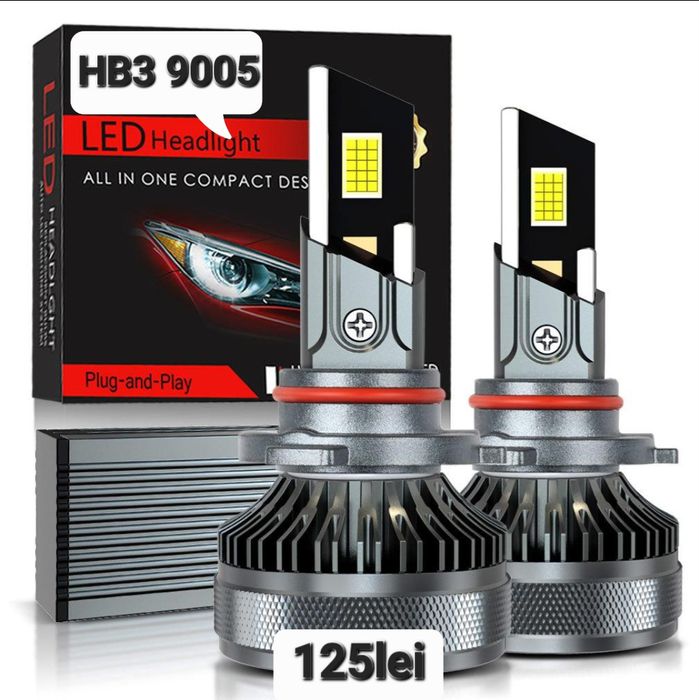 Becuri LED HB3 9005  Canbus 12V-24V  50000LM set 2buc