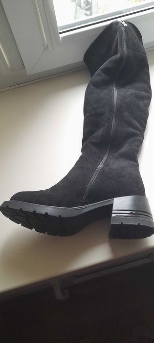 зимние сапоги из замши