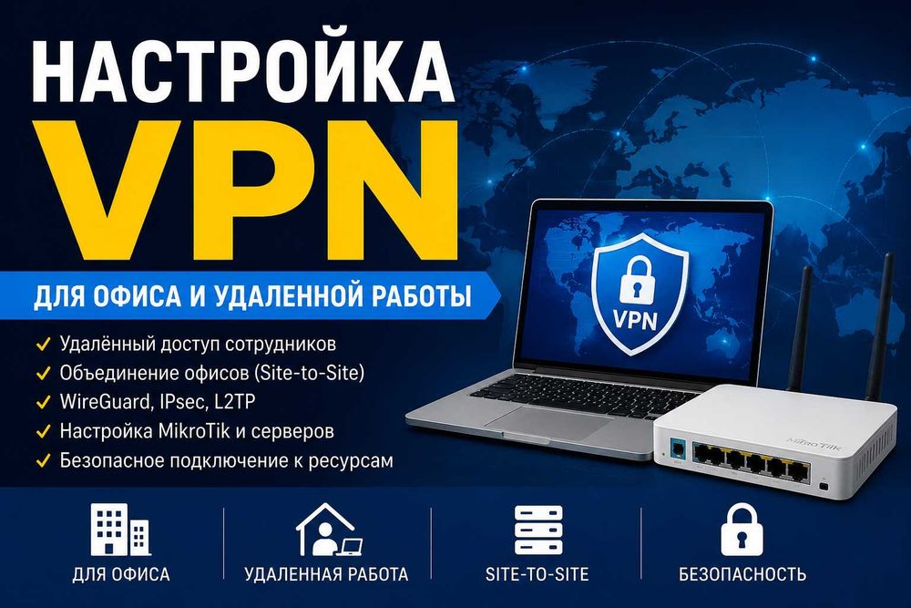 Настройка VPN для офиса и удаленной работы