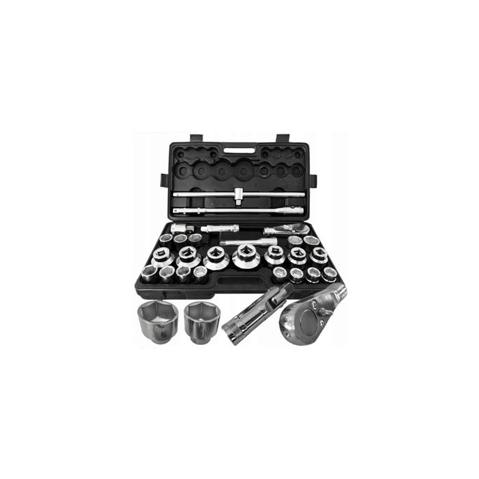 Trusa chei tubulare mari 26 piese 3/4 " 21- 50 mm, 1" 55-60-65 mm
