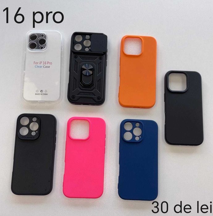 Huse, Folii, Cabluri iPhone 16 Pro - Montaj gratuit folie