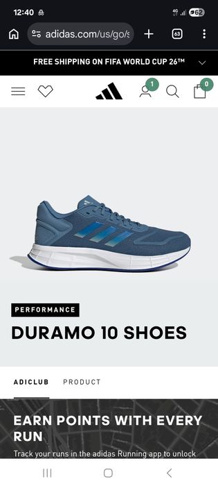 Adidas Duramo 10 marimea 44 si 2/3