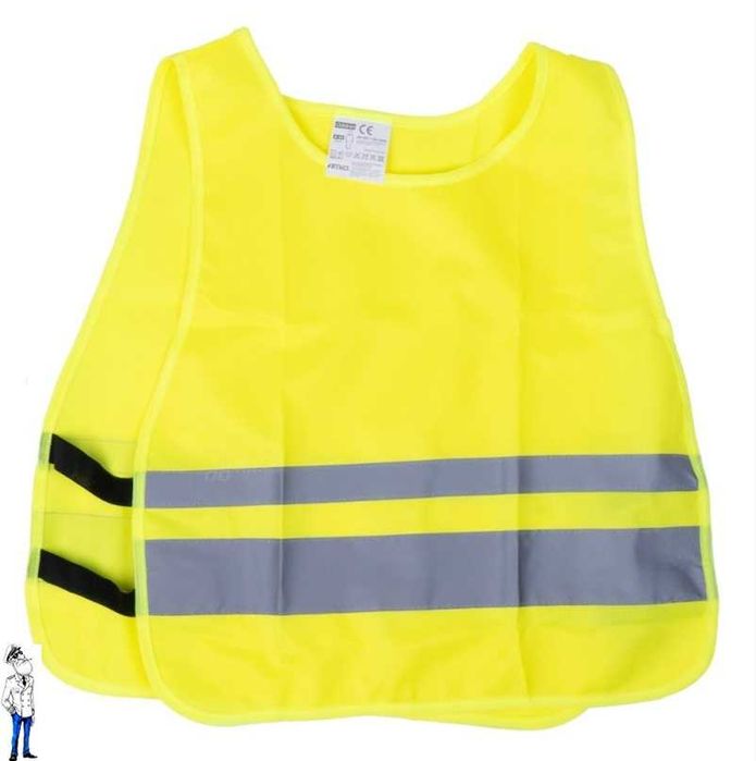 Детска светлоотразителна жилетка, предупредителна жилетка,4-12г.