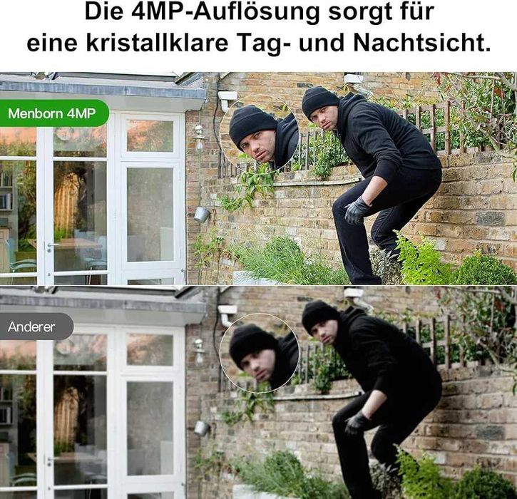 Set 2 camere supraveghere 2.5K 4mp functioneaza cu Alexa