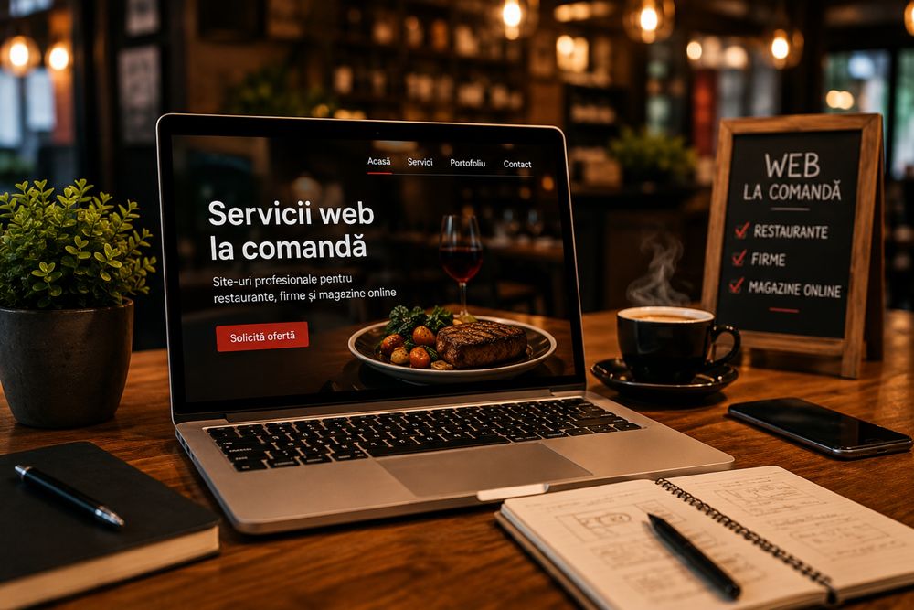 Creez site-uri web la comandă - restaurante, firme, magazine online