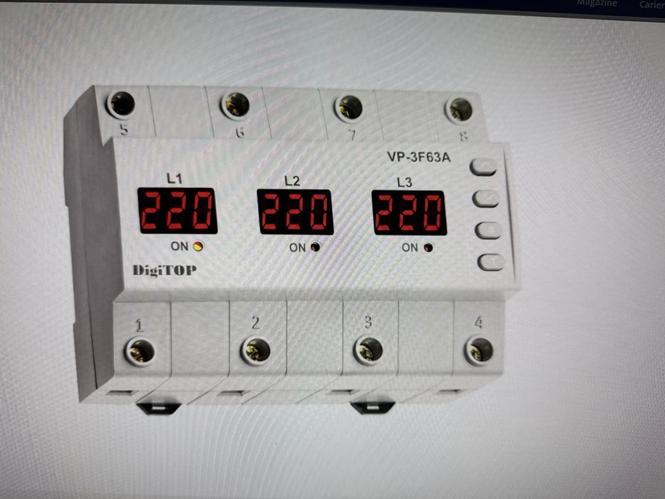 Vand releu protectie tensiune Digi Top VP -3F63A, trifazat