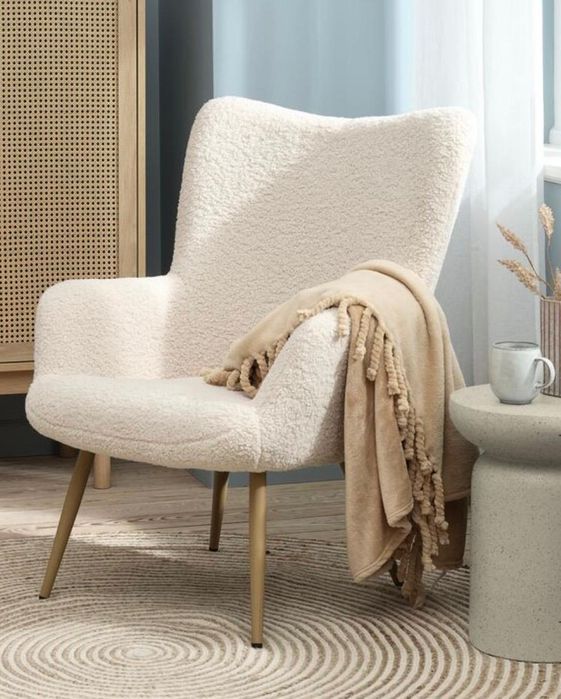 Fotoliu alb-crem leaving