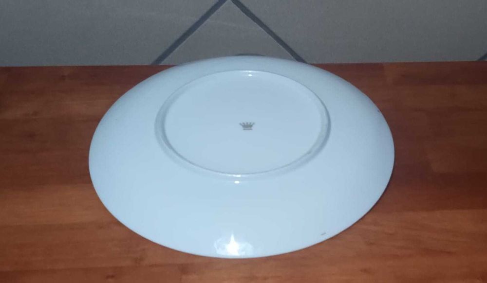 Două platouri  porțelan pictate manual – Bavaria & albastru cobalt