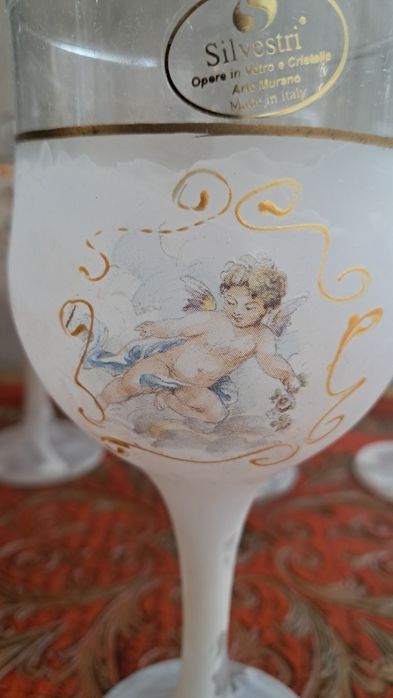 Два комплекта за шампанско и вино Murano