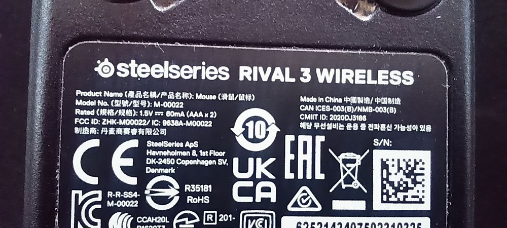 Мышь steelseries rival 3 wireless