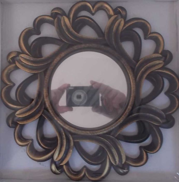 Oglinda decorativa 25x25 cm cu aspect antichizat