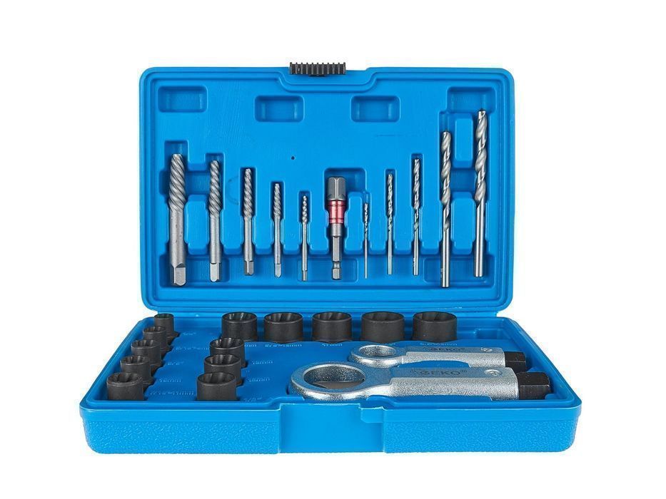 Trusa extractoare suruburi piulite stifturi rupte uzate 26 piese