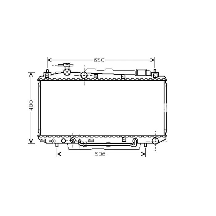 Radiator racire Toyota Rav-4 (Xa20) 05.2000-10.2005 Motor 1,8 92kw Benzina, tip climatizare Cu/fara AC, cutie automata, dimensiune 738x375x16mm, Cu lipire fagure prin brazare,