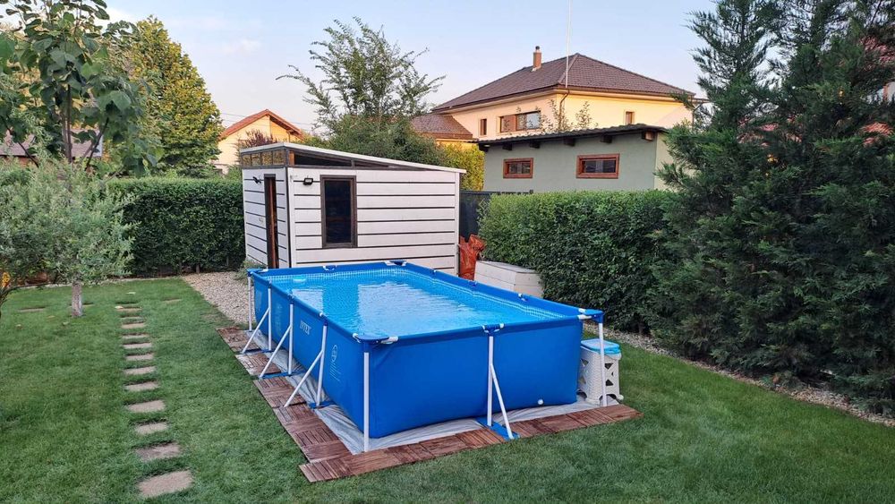 Piscina cadru metalic Intex, 450x220x84 cm dreptunghiulara