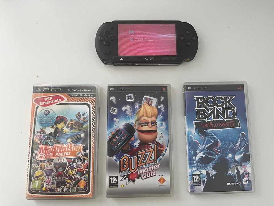 Consola PSP E-1004 Neagra plus jocuri Otopeni • OLX.ro