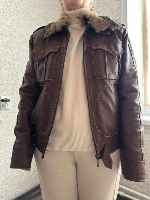 Мужская кожаная куртка Perfollo.