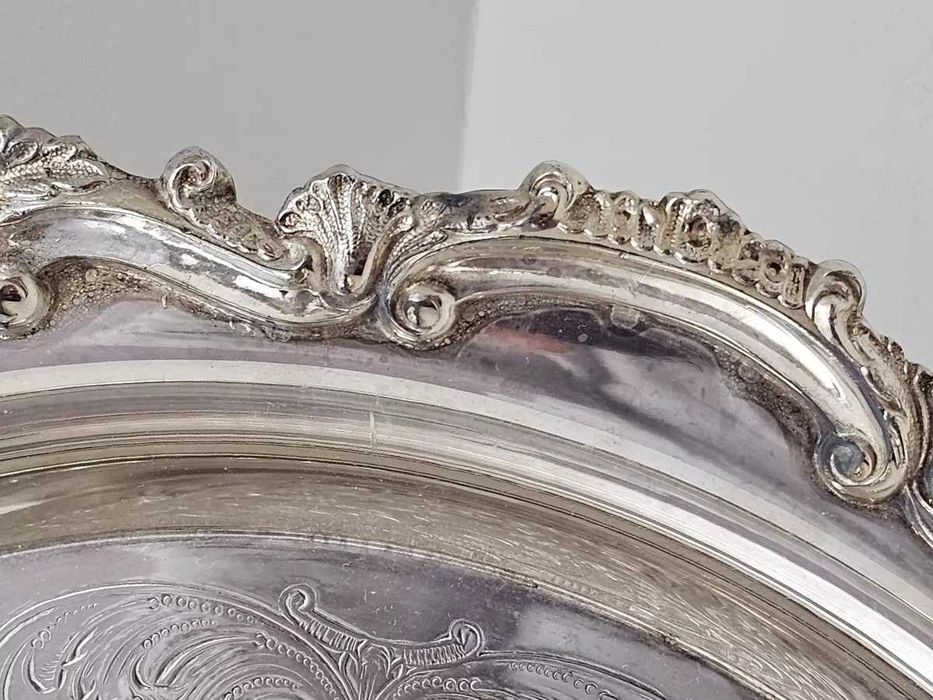 Два винтажных посеребренных больших блюда на стол из США