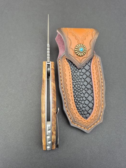 Сгъваем джобен нож,дамаска стомана,съчмен лагер,Flipper Outdoor,SD15