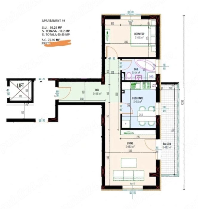 Apartament cu 2 camere