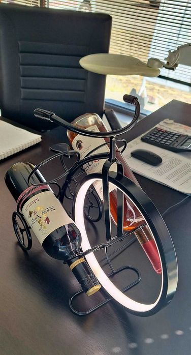 Нова Метална Лампа Велосипед - Колело Поставка за Бутилки - 3 Варианта