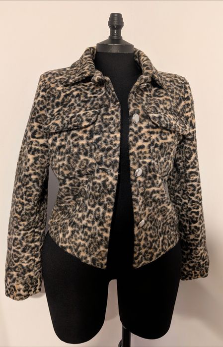 Jachetă animal print – statement, elegantă,Mărimea S-M