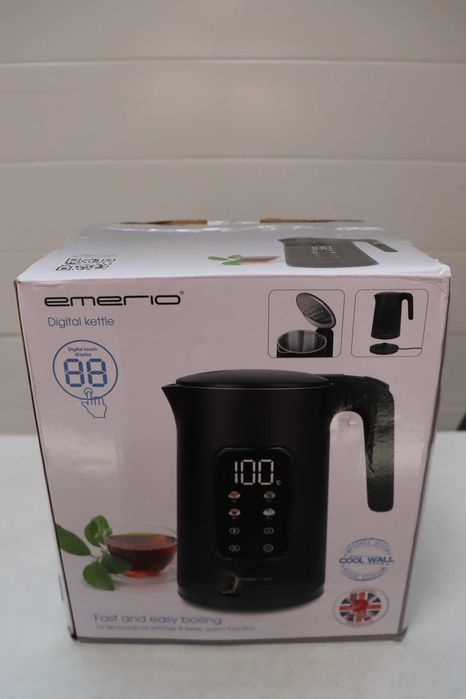 Чайник кана EMERIO, Неръждаема стомана 1,7L, 40-100C, Дисплей, 2200W