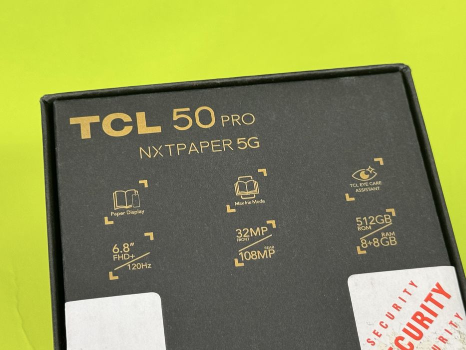 ***ЧИСТО НОВ 512GB TCL 50 PRO NXTPAPER 5G Yettel Гаранция до 2028 г.