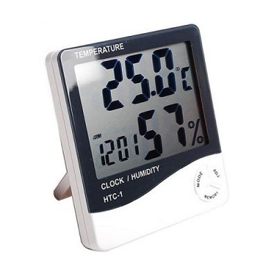 Termometru, Higrometru HTC1, ceas, statie meteo de interior