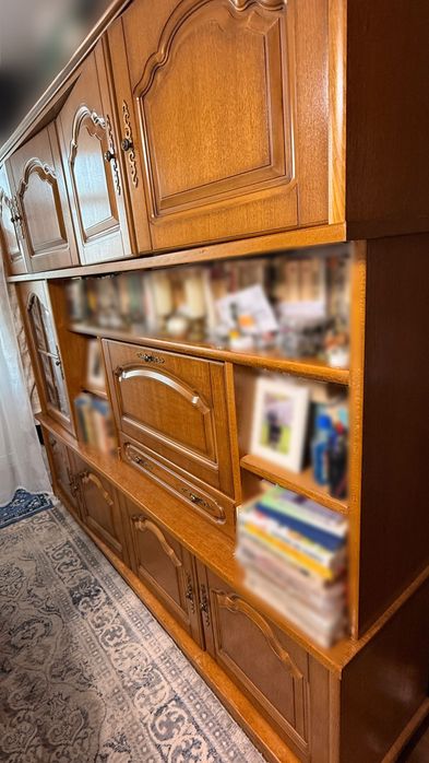 Bibliotecă de Living din Lemn Masiv