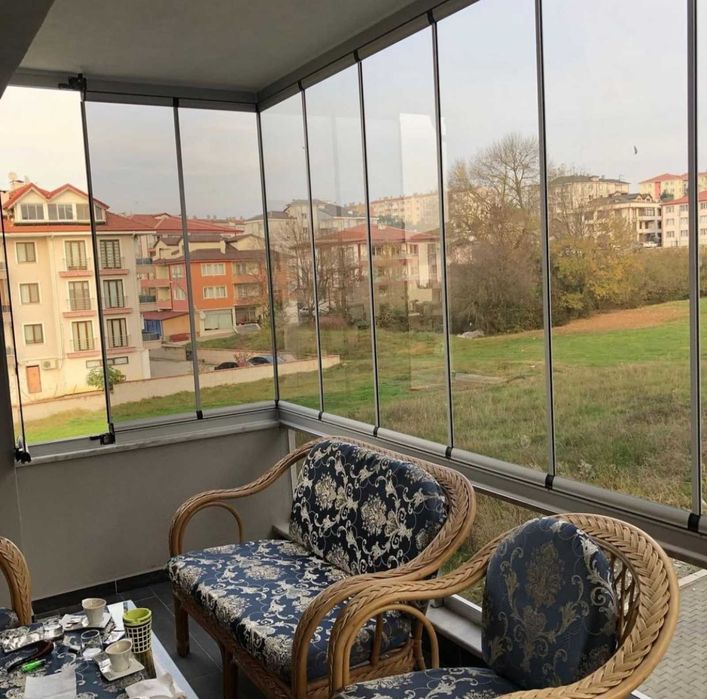 buklanuvchi  birqavatli shisha tizimi остекление одинарным стеклом