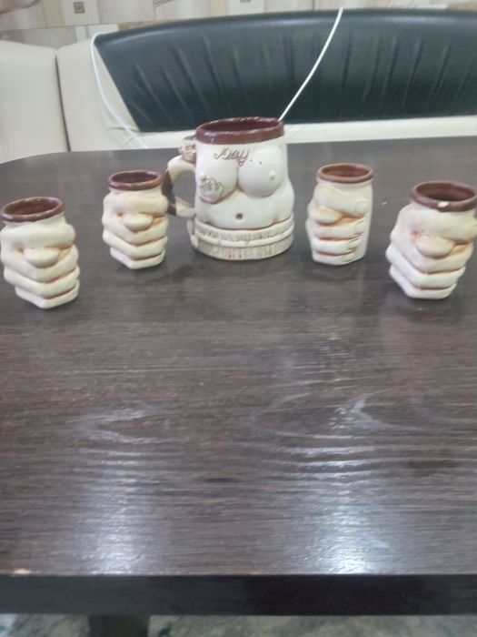 Кружка с рюмками ручная работа