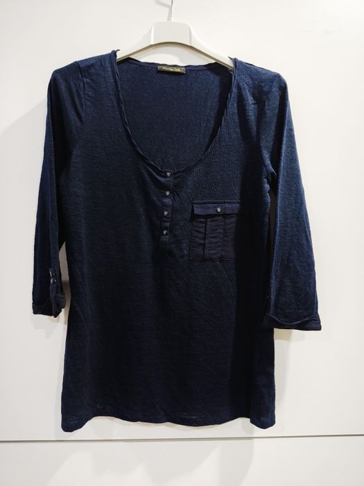 Massimo Dutti блуза лен с капси р-р С